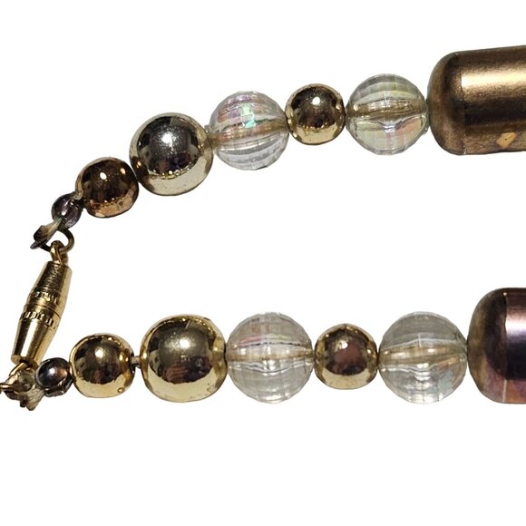 Vintage Boho Rainbow Seed Beaded Chunky Multi Strand Necklace Fashion Jewelry - Picture 4 of 6